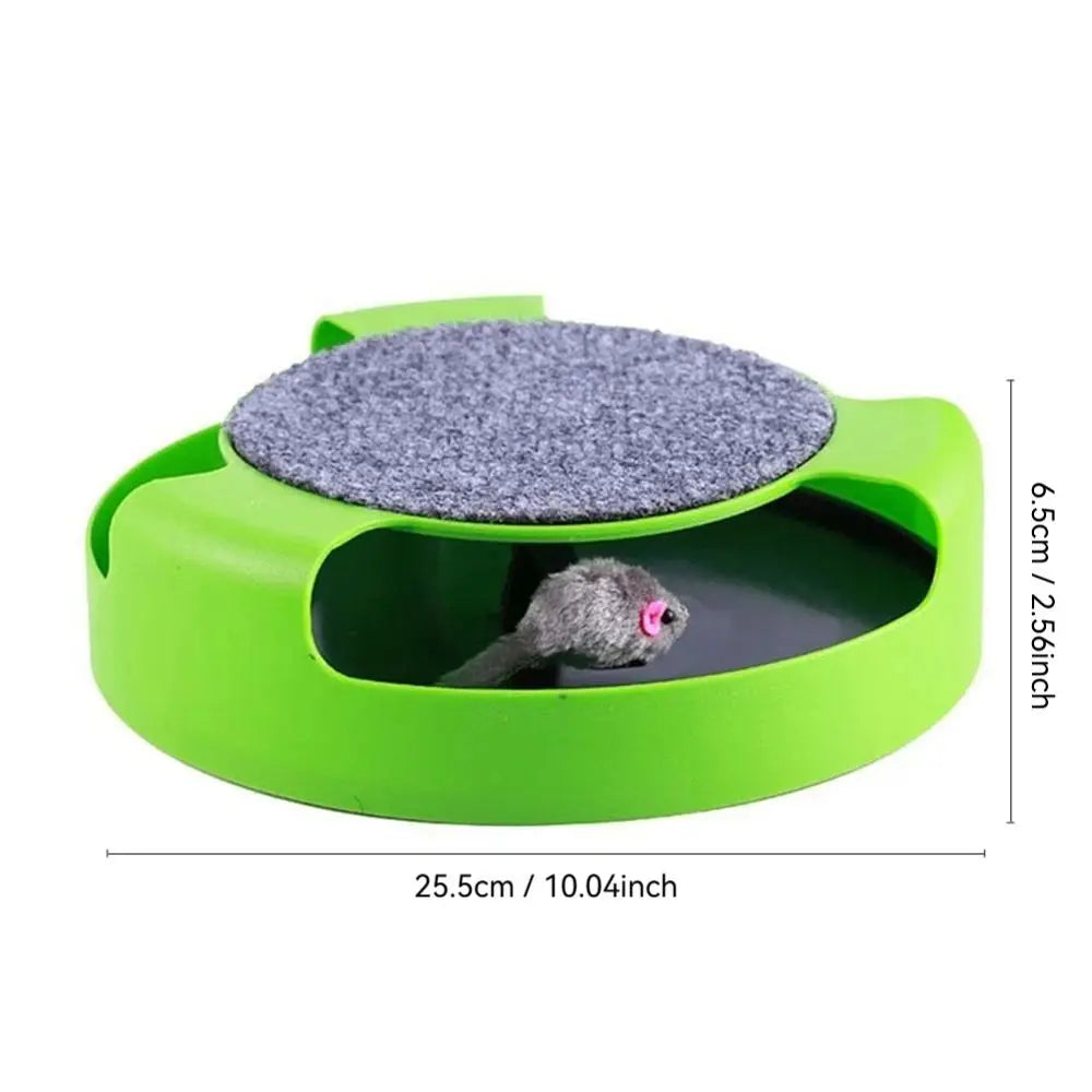 Fun Cat Spinner Toy with Moving Mice