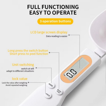 Accurate Digital Kitchen Scale with LCD Screen