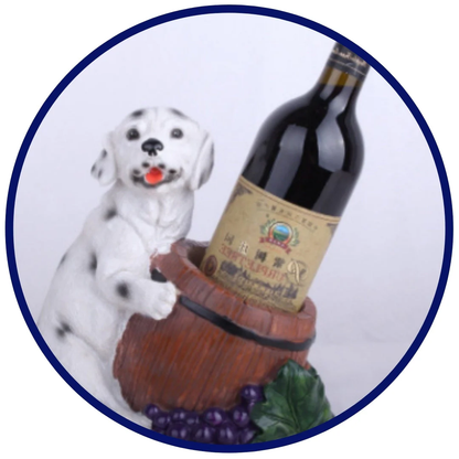 Cute Dog Wine Lover Figurine