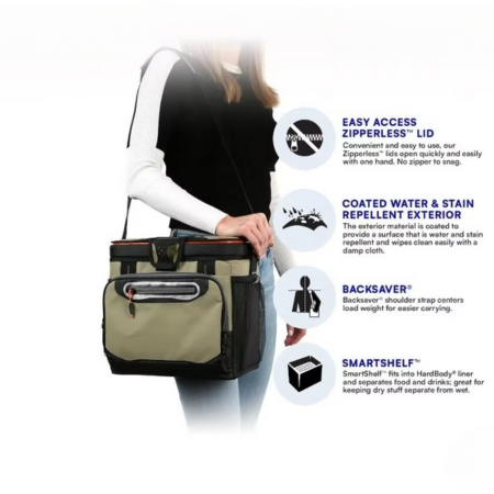 Insulated Leakproof Ice Cooler Box for Outdoor Use