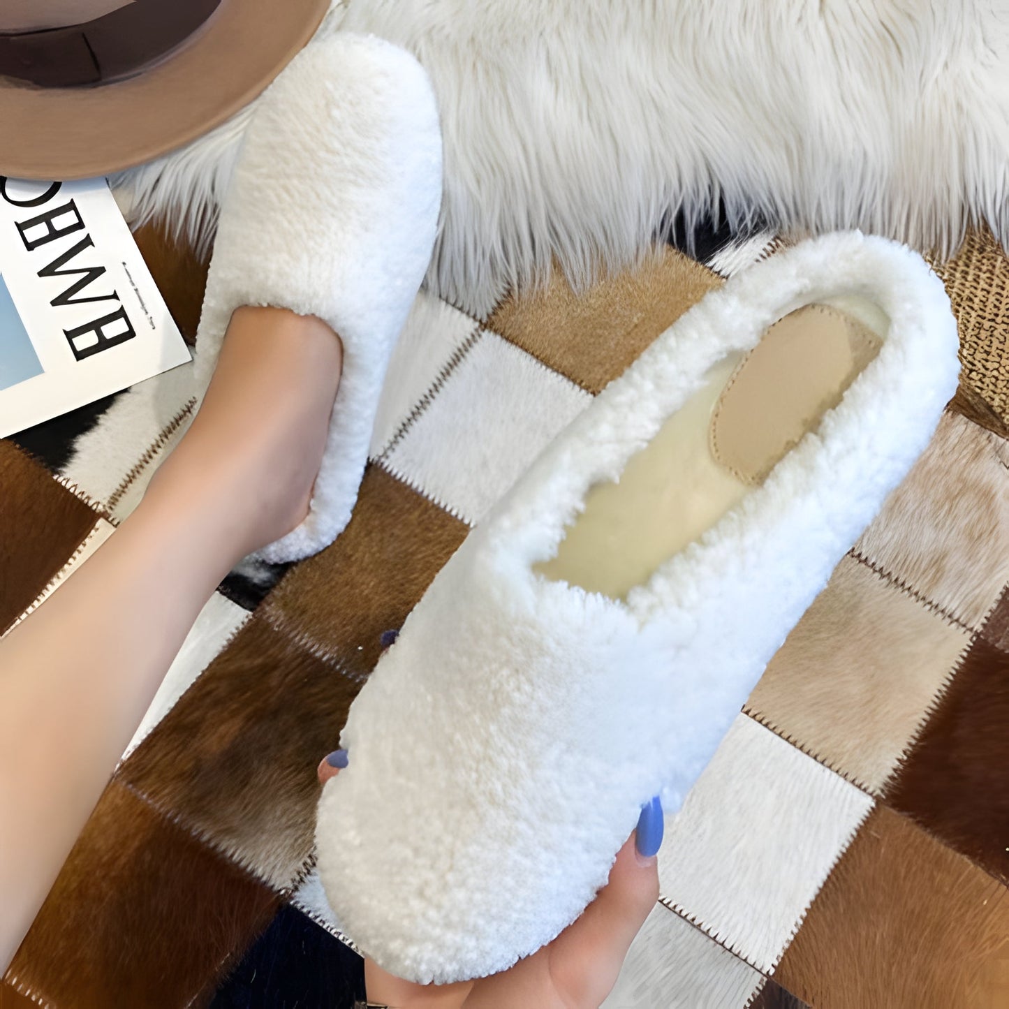 Warm Fuzzy Sheepskin Women's Winter Slippers