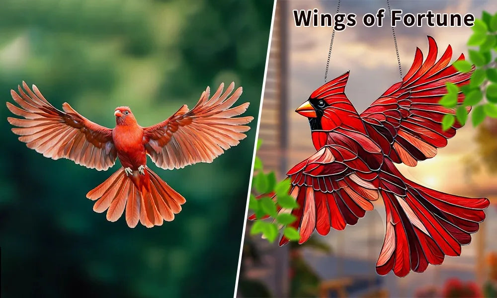 Vibrant Bird Glass Window Decor
