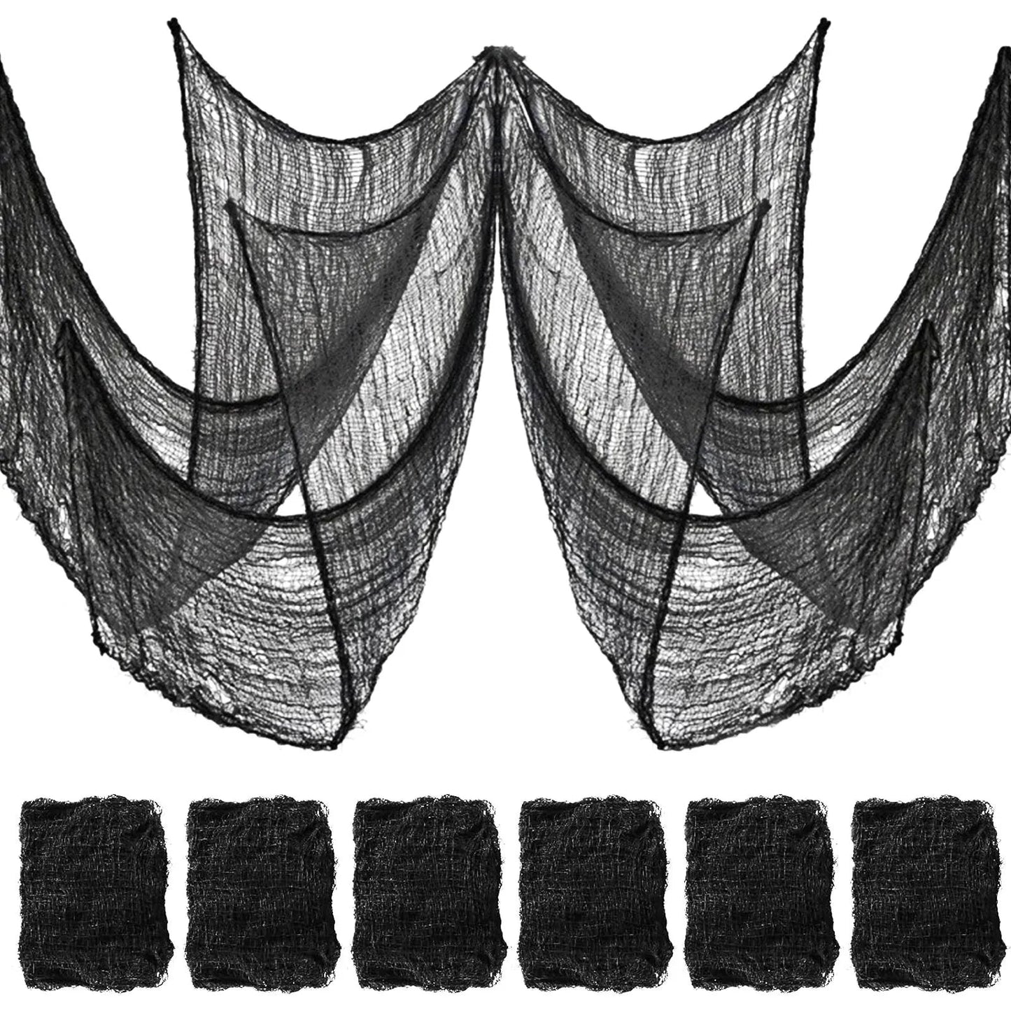 Spooky Black Halloween Wall Hanging Curtain