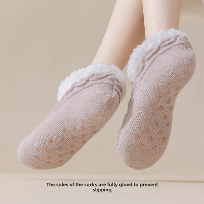 Warm Fuzzy Grip Socks for Cold Weather