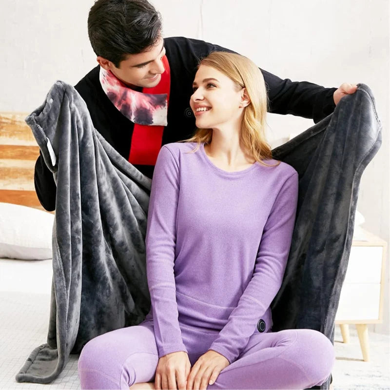 Cozy Pink Fleece Electric Wrap Shawl