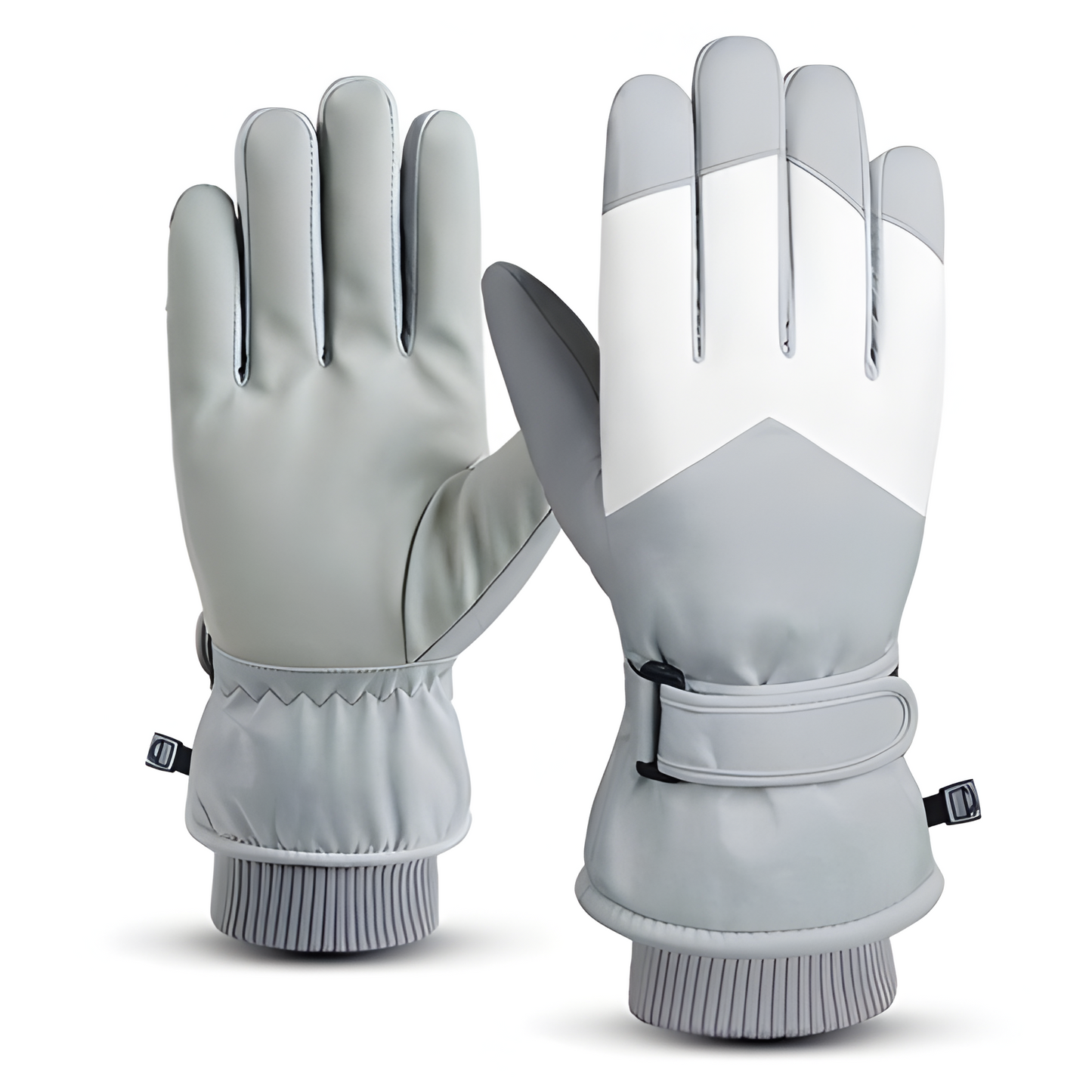 Warm Thermal Ski Gloves with Touchscreen Fingers for Cold Weather
