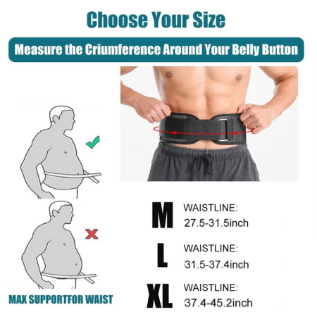 Heavy Duty Weightlifting Belt for Back Support