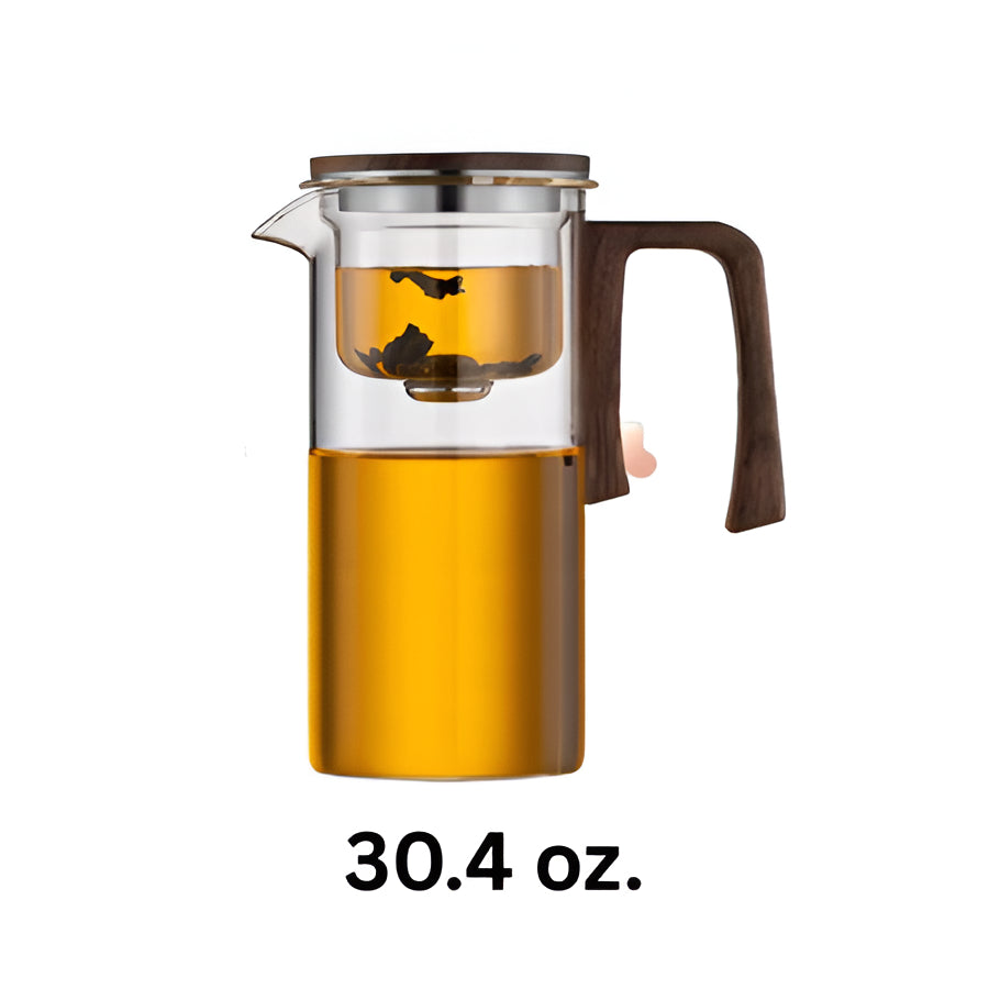 Clear Glass Infuser Teapot with Insulated Handle