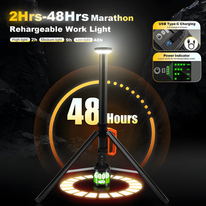 Bright Portable LED Work Lamp with Rechargeable Battery