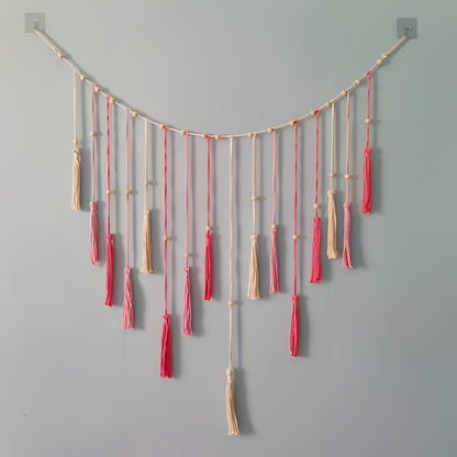 Unique Textile Wall Art, Handmade Boho Decor Hanging