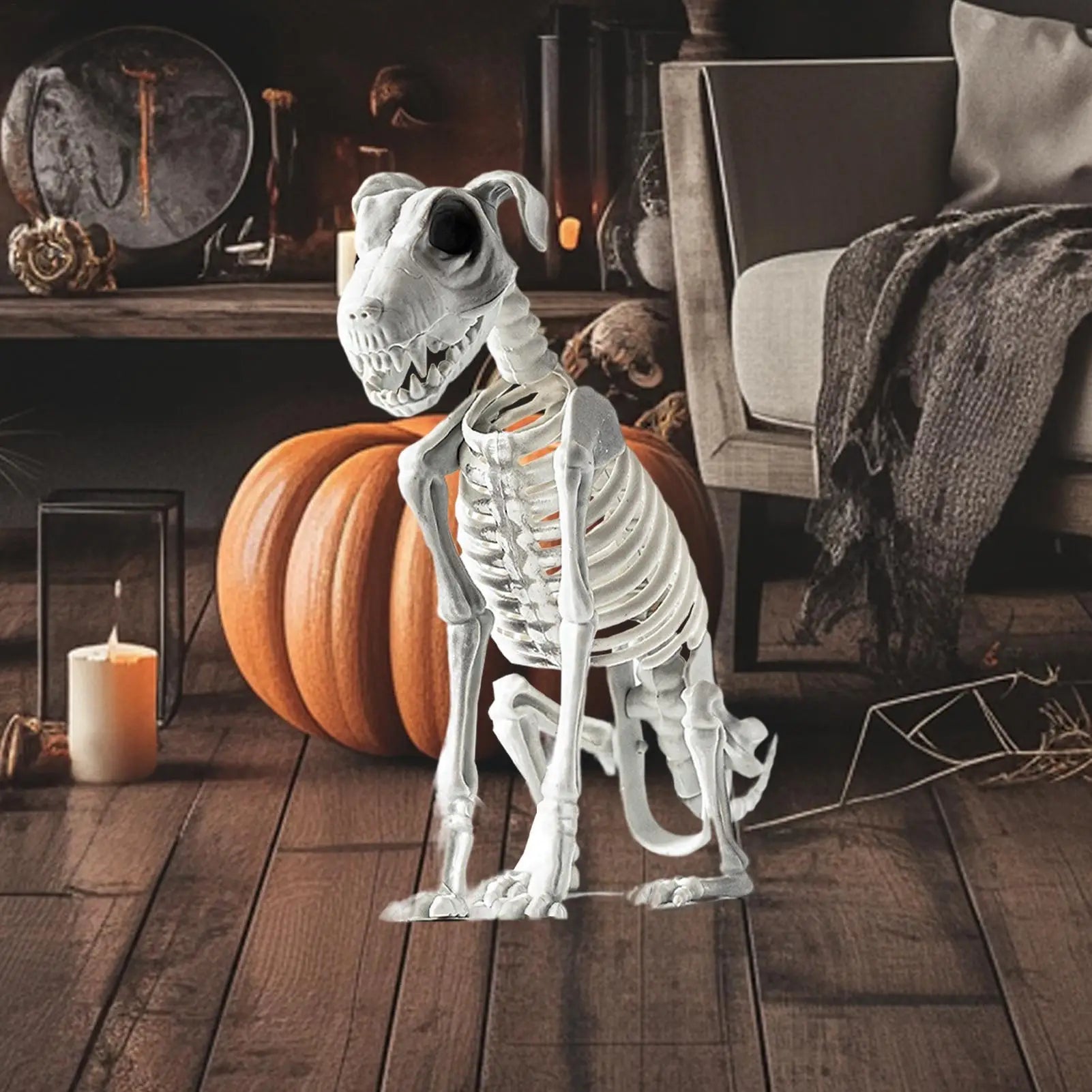 Creepy Dog Figurine Halloween Decoration - Hehif