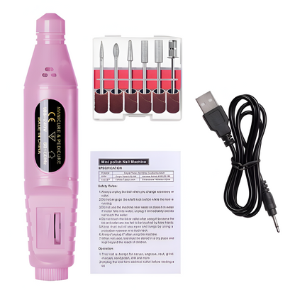 Compact Nail Care Drill Set with Travel Case