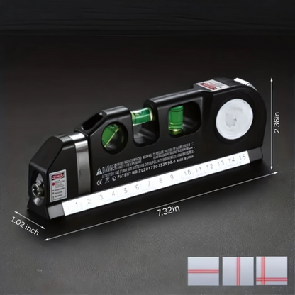 Accurate Laser Level with Cross Beam and 8ft Tape Measure