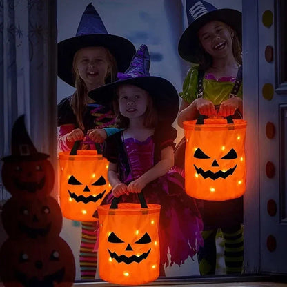 Spooky LED Pumpkin Trick or Treat Bag