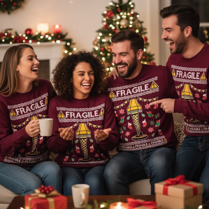 Quirky Leg Lamp Ugly Christmas Sweater - Hehif