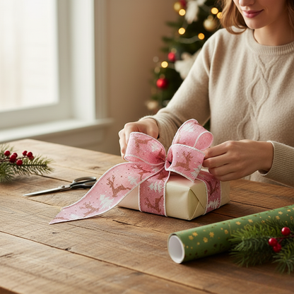 Traditional Holiday Jute Ribbon for Decorating and Gifts
