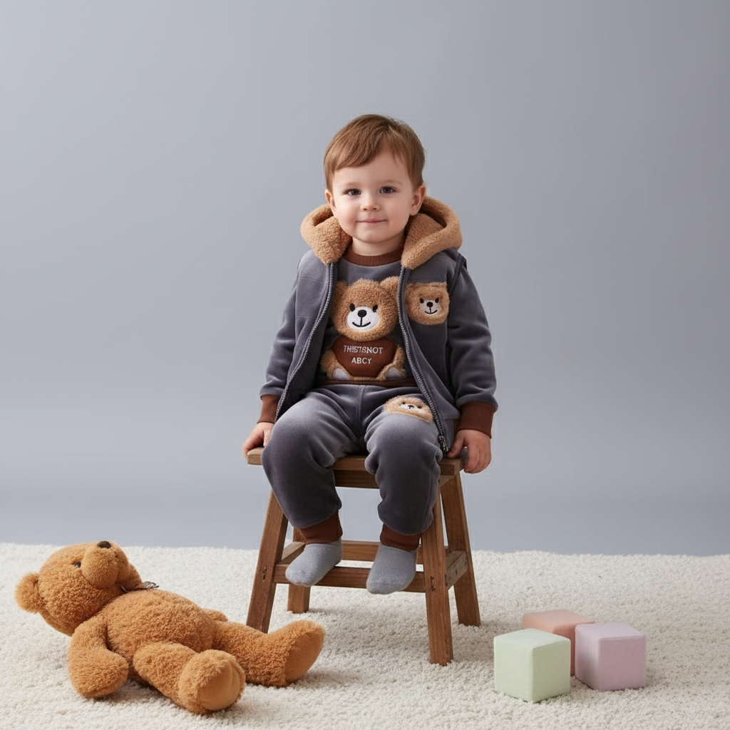 Soft Baby Winter Clothes Set, Warm Hoodie and Leggings