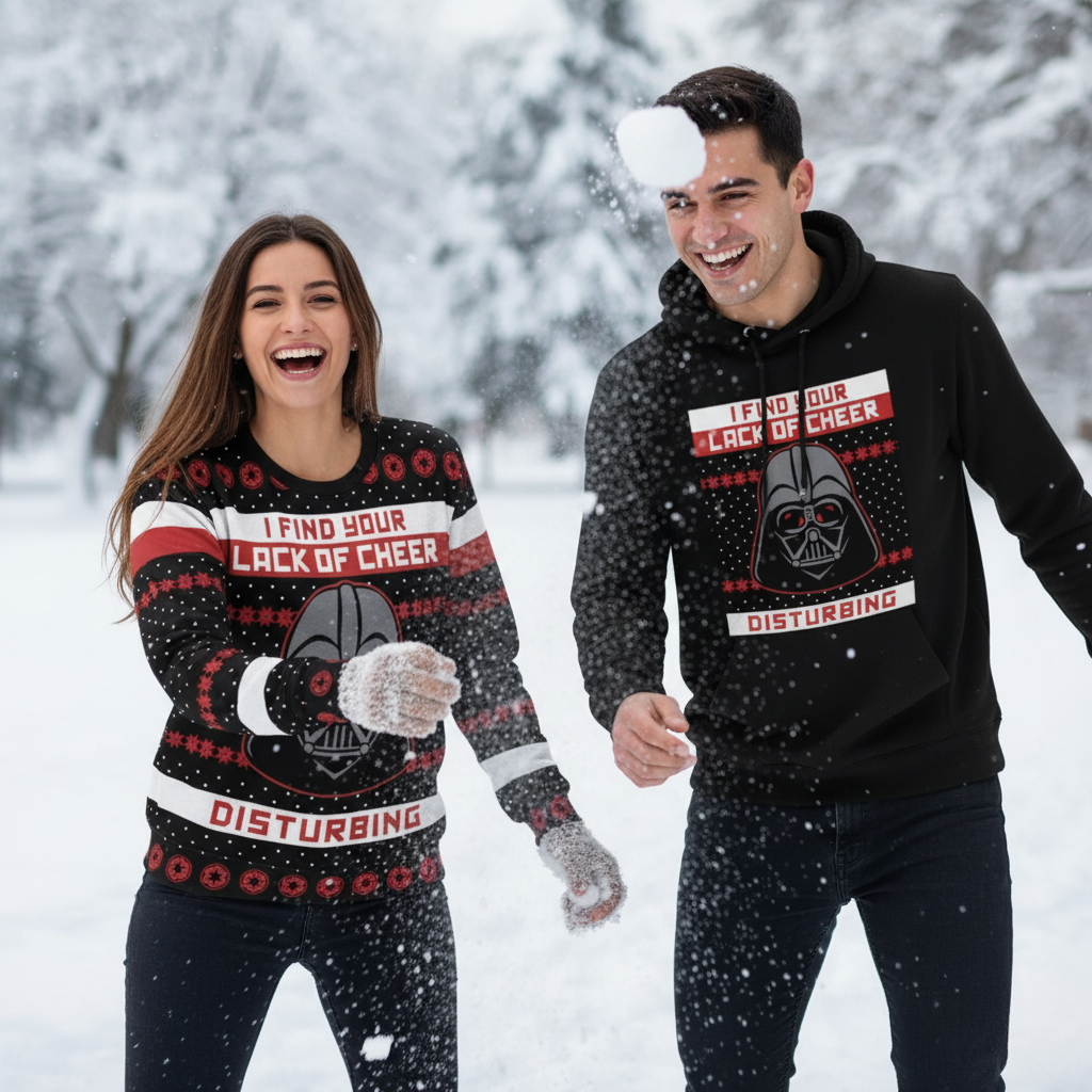 Fun Darth Vader Christmas Sweatshirt for Men Women