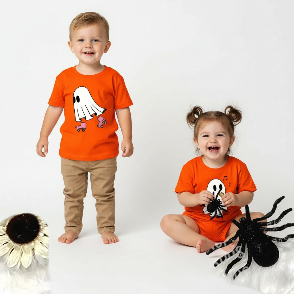 Fun Halloween Graphic Tee for Kids - Hehif
