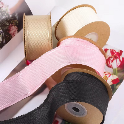 Curly Edge Satin Ribbon for Hair and Crafts