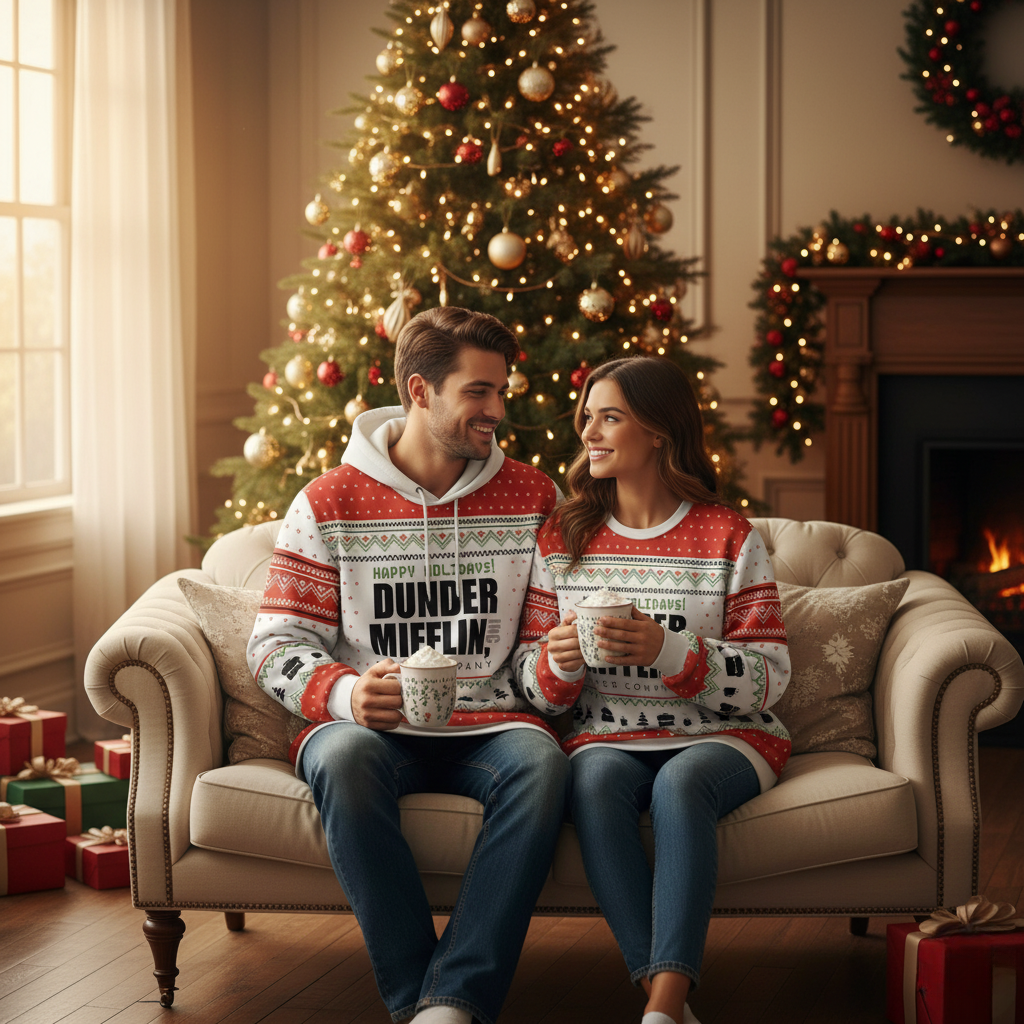 Cozy Holiday Oversized Sweatshirt for Men Women