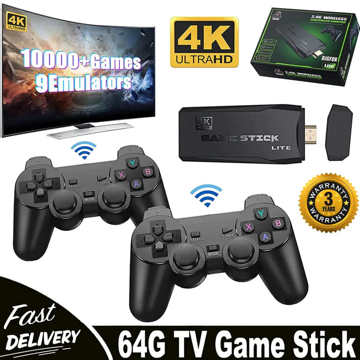 4K Mini Android TV Gaming Console with 64GB Storage