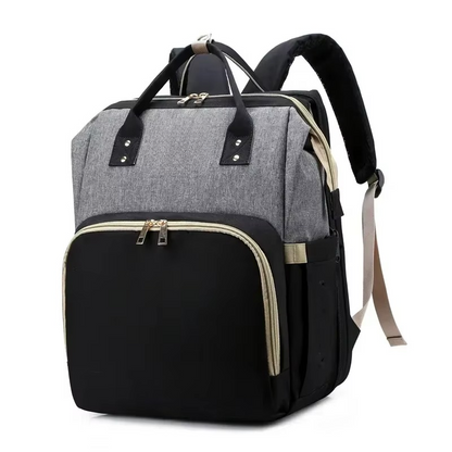 Compact Travel Crib and Spacious Baby Diaper Bag Backpack