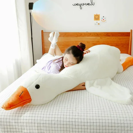 Soft Large White Duck Pillow Plush Toy - Hehif
