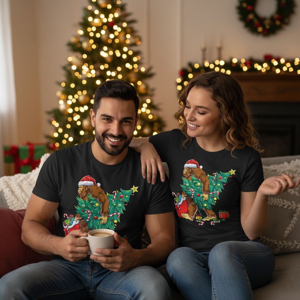 Humorous Christmas Funny Graphic Tee Shirt - Hehif