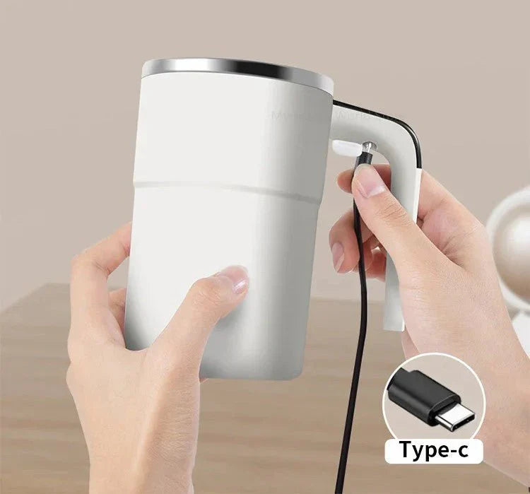 Electric Travel Coffee Mug with Auto Stirrer