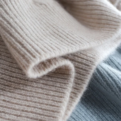 Soft Plaid Crew Neck Cashmere Sweater