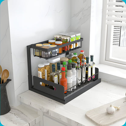 Double Layer Roll Out Bathroom Storage