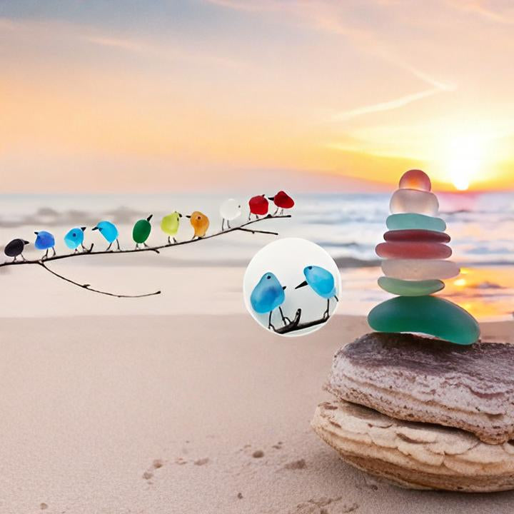 Beachy Bird Figurine Ocean Inspired Decor