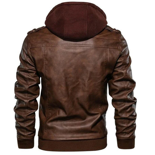 Classic Leather Mens Coat