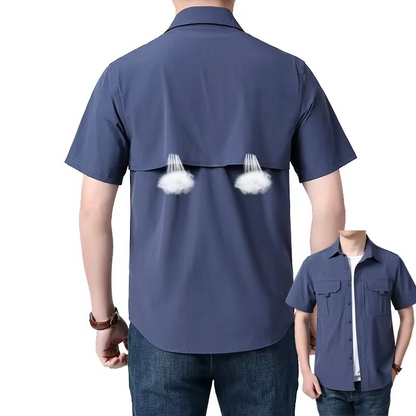 Men's Breathable Cool Cotton Casual Shirt - Hehif