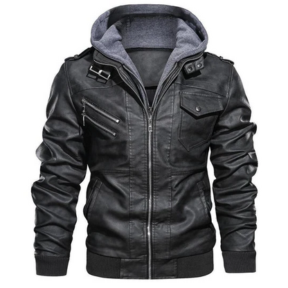 Classic Leather Mens Coat
