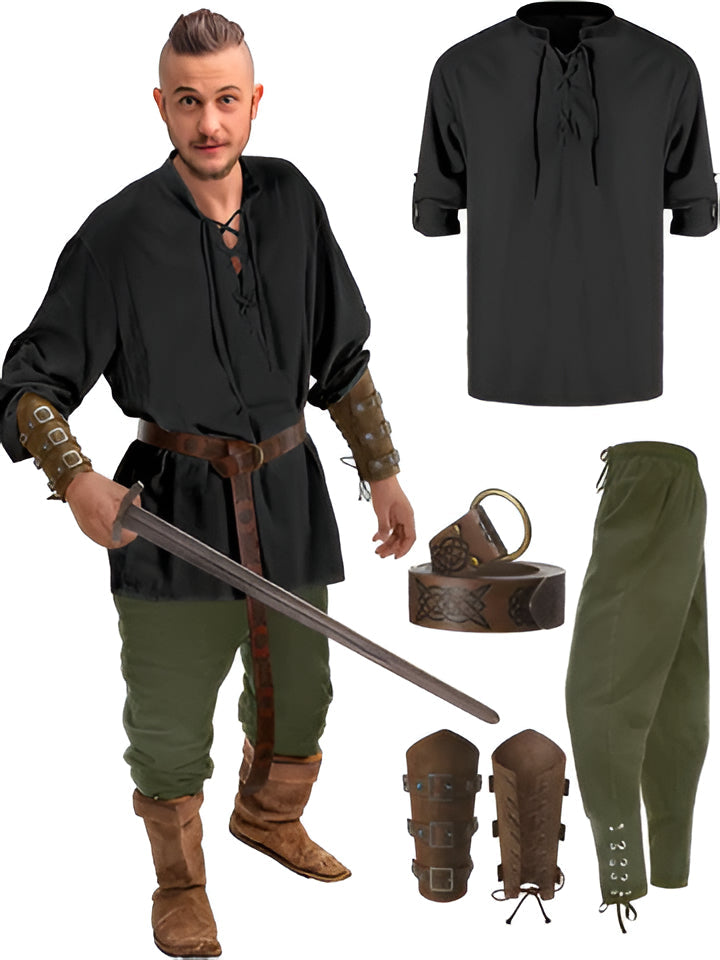 Authentic 4 Piece Pirate Mens Costume