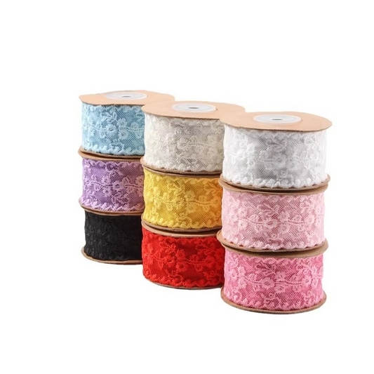 Colorful 1.5 Inch Satin Ribbon for Hair Accessories - Hehif
