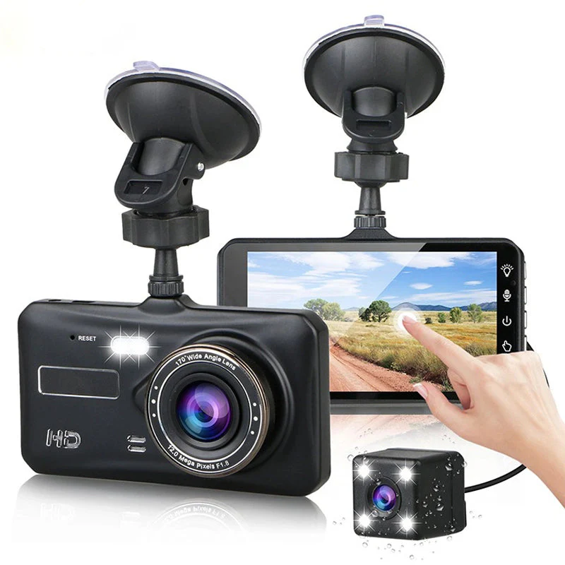 HD Dual Lens Car Dash Camera 1080P Wide View - Hehif