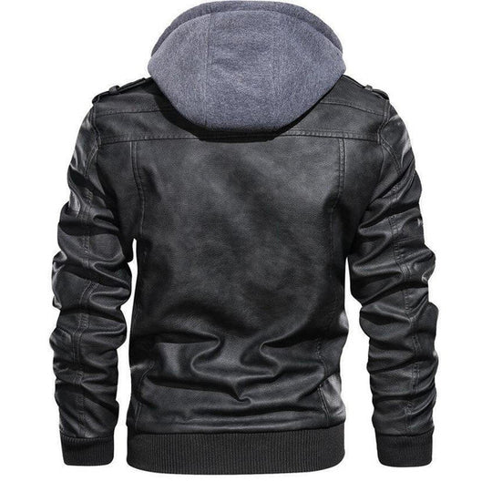 Classic Leather Mens Coat