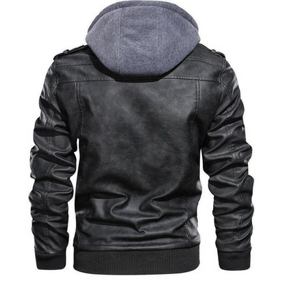 Classic Leather Mens Coat
