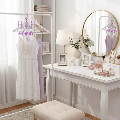 Vintage Sparkle Wall Mirror and Hook Set