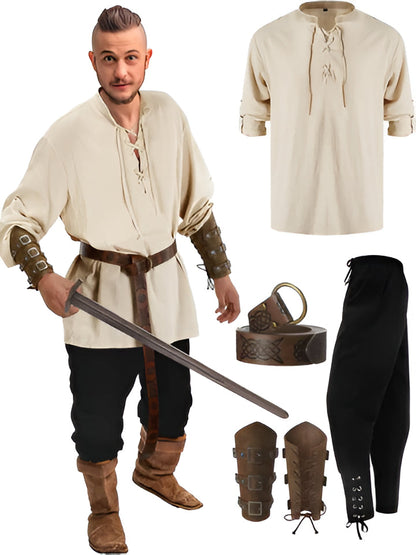 Authentic 4 Piece Pirate Mens Costume