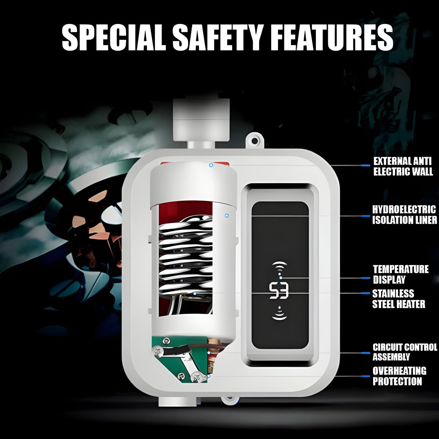 Compact Instant Electric Water Heater 3500W