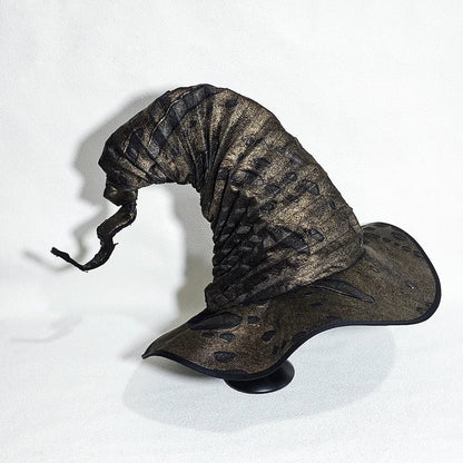 Spooky Black Wide Brim Witch Hat Costume