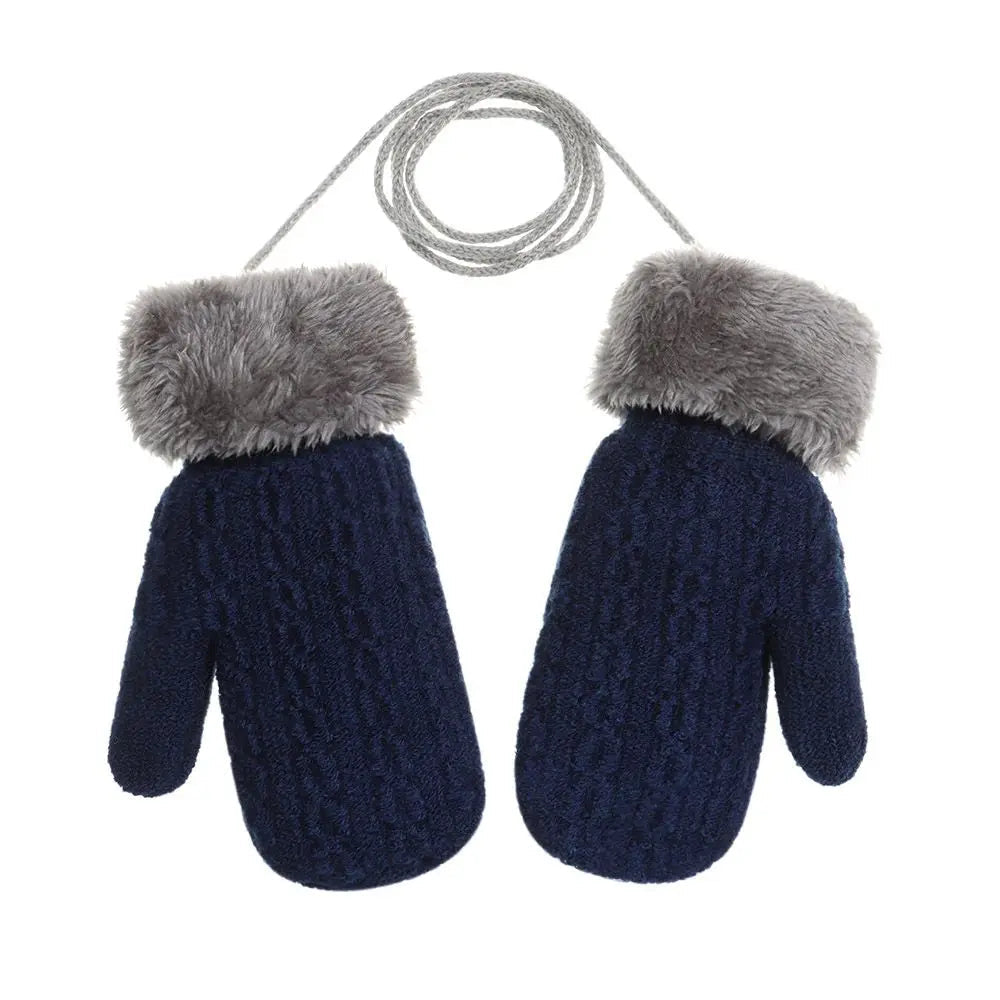 Warm Childrens Knitted Gloves
