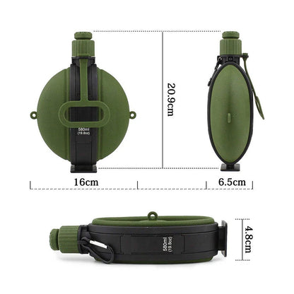 Collapsible Travel Water Bottle with Compass