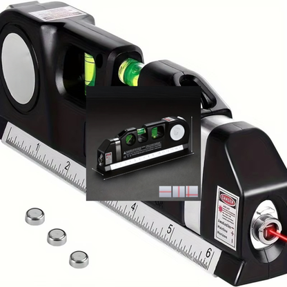 Accurate Laser Level with Cross Beam and 8ft Tape Measure