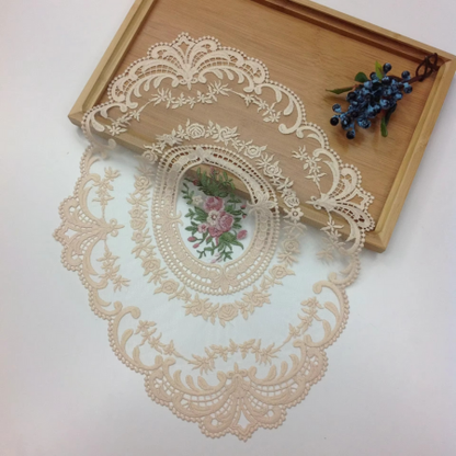 Beautiful Floral Round Tablecloth with Napkins and Coasters
