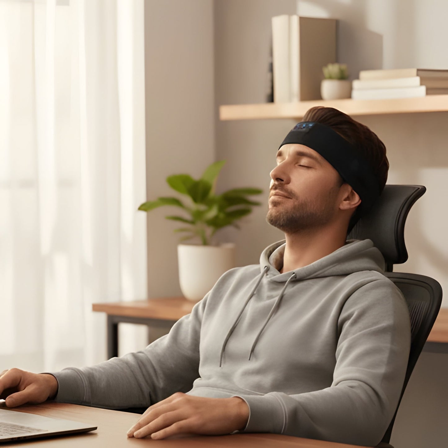Soft Sleep Headband with Wireless Bluetooth Earbuds